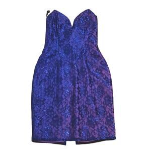 Vintage Gunne Sax by Jessica Mclintock purple evening dress size 7/8